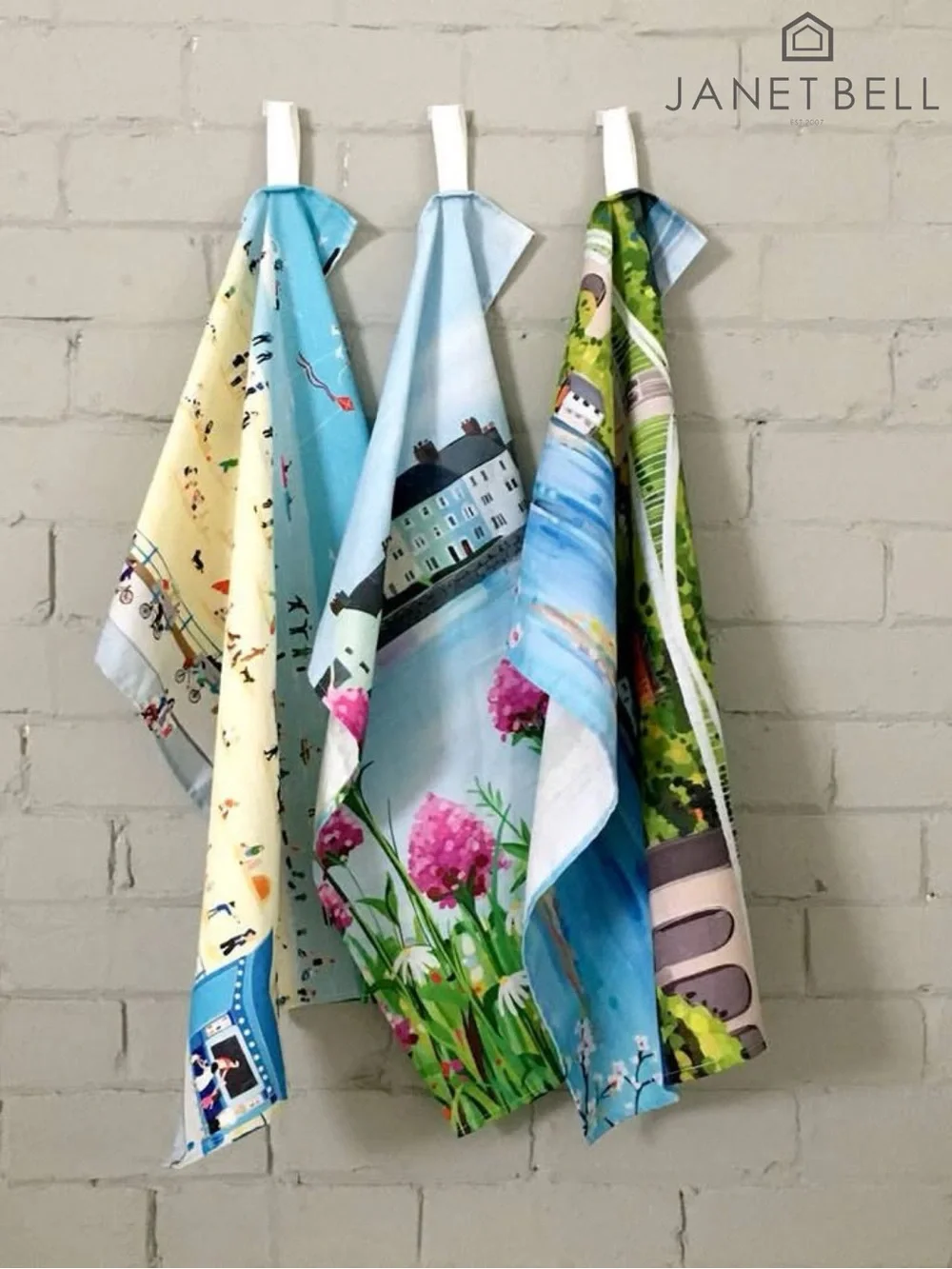 Janet Bell Gallery ‘Menai Bridge in Spring’ Tea Towel